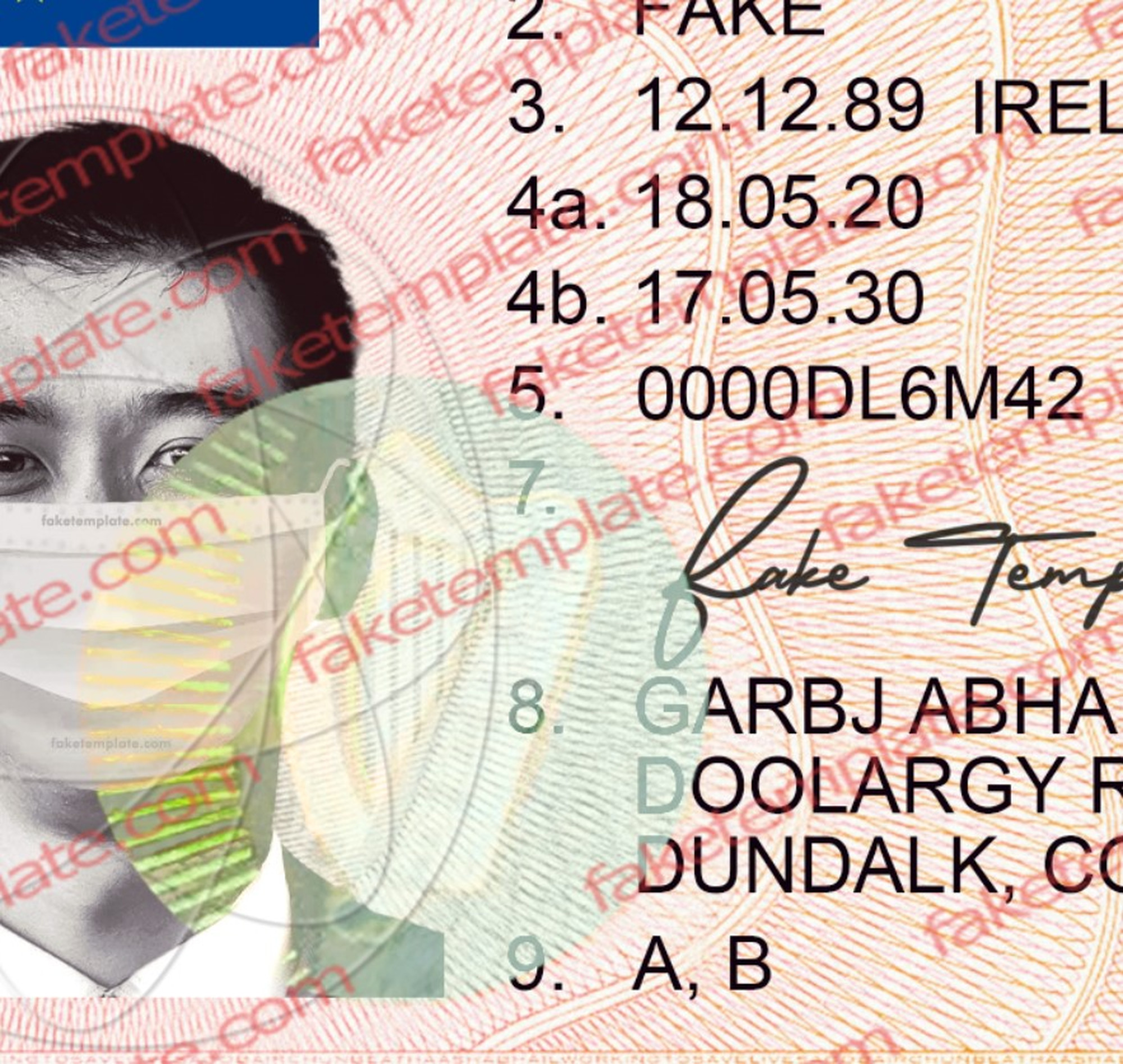 ireland driver license psd fake ireland drivers license