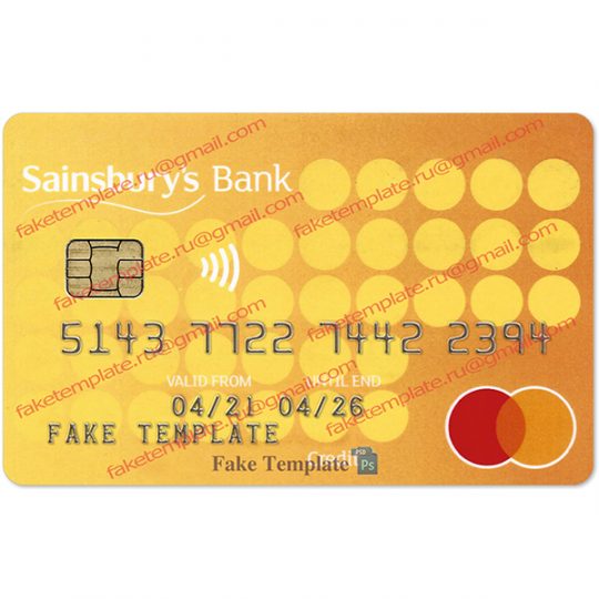 sainsbury's bank card psd