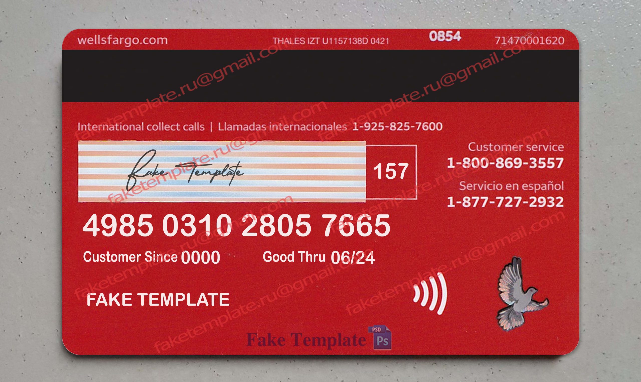 wells fargo platinum debit card psd back
