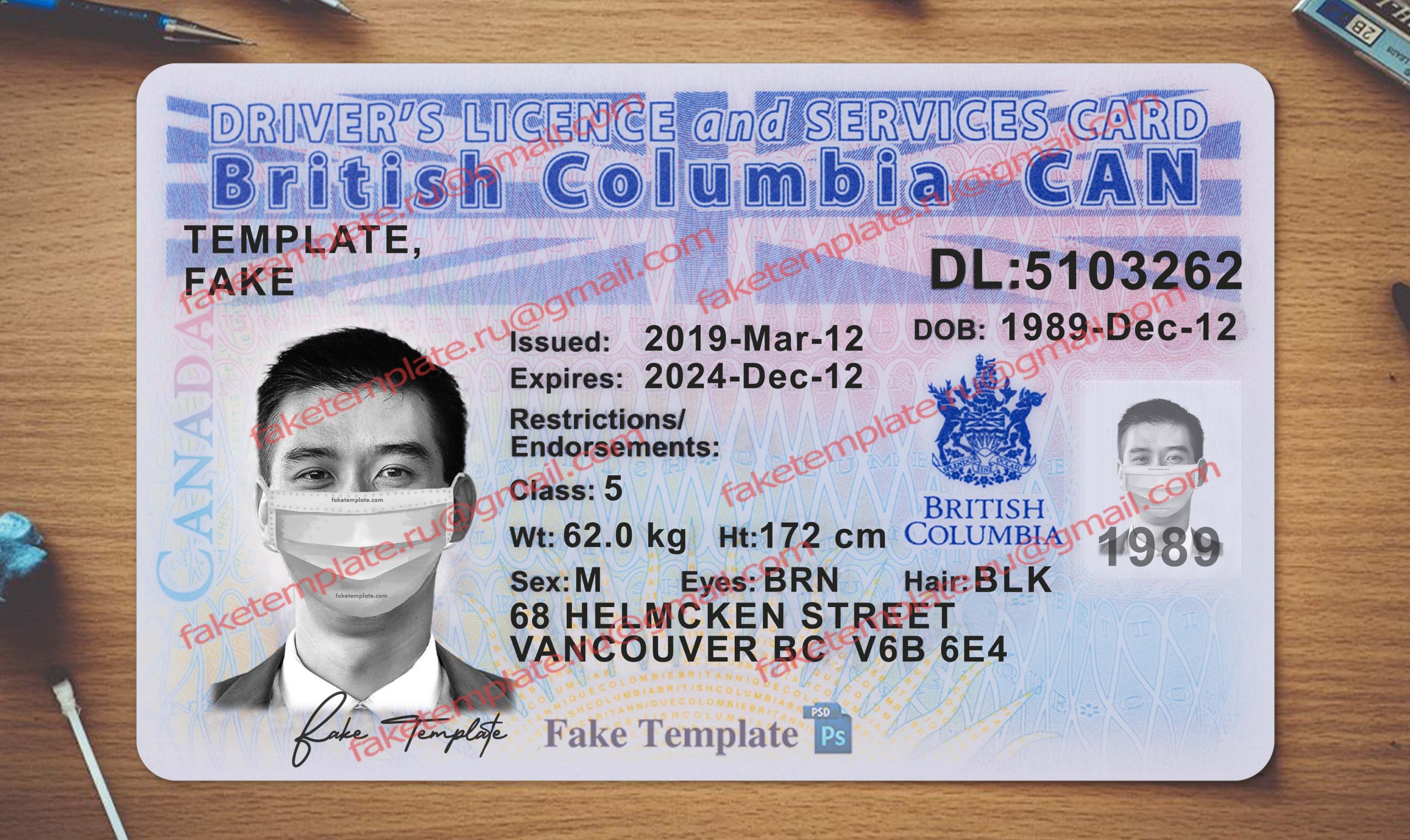 canada bc driver license psd